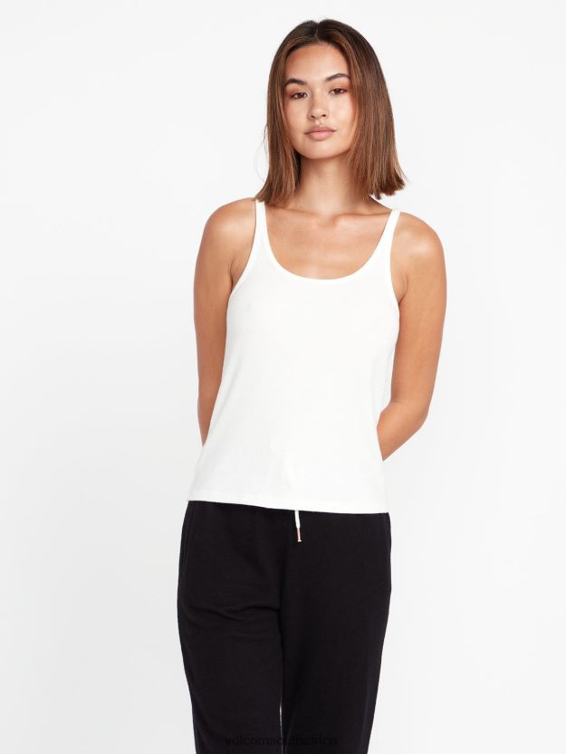Z0ZR08828 Star White Women Lived in Lounge Rib Tank Volcom Clothing - Image 2