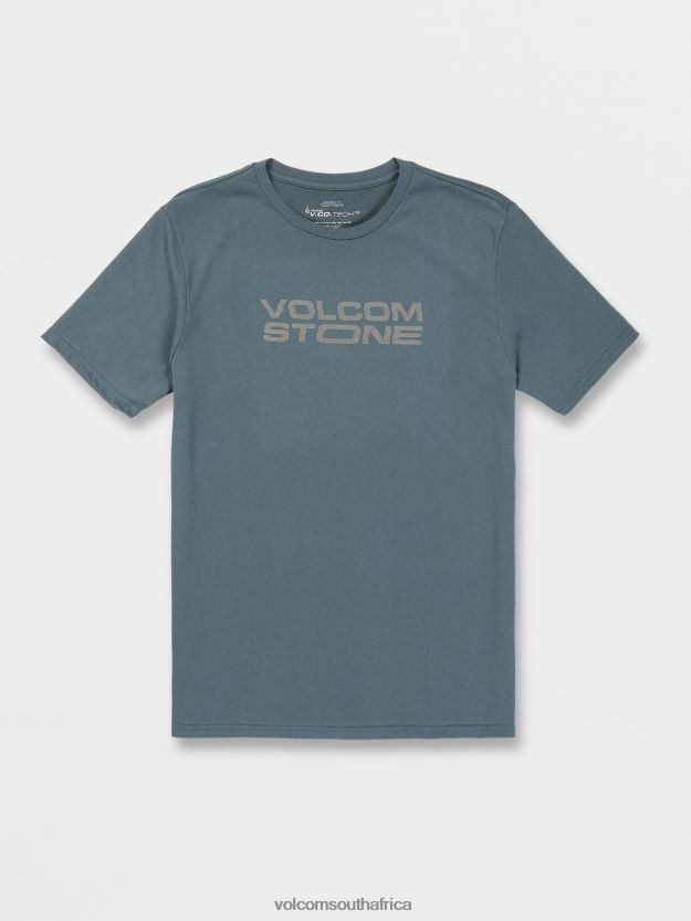 Z0ZR0882 Cruzer Blue Men Euroslash Tech Short Sleeve Tee Volcom Clothing - Image 2