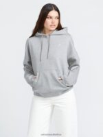 Z0ZR08830 Heather Grey Women Stone Heart II Hoodie Volcom Clothing
