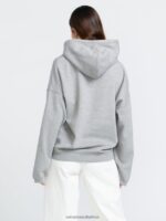 Z0ZR08830 Heather Grey Women Stone Heart II Hoodie Volcom Clothing - Image 3