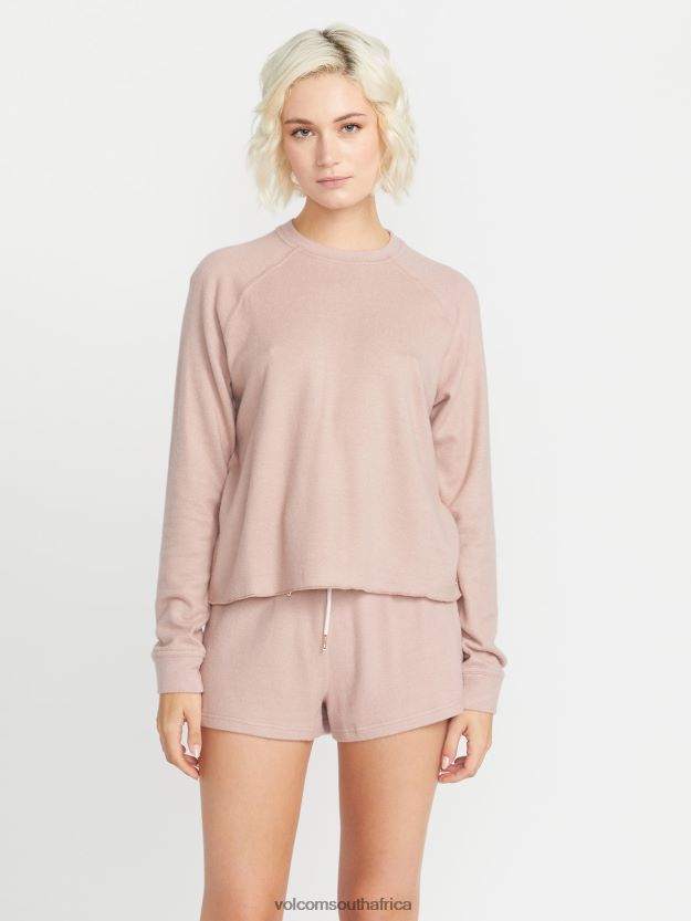Z0ZR08831 Winter Orchid Women Lived in Lounge Crew Sweatshirt Volcom Clothing - Image 6