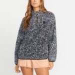 Z0ZR08833 Cloud Women Pheelin It Mock Neck Pullover Sweatshirt Volcom Clothing