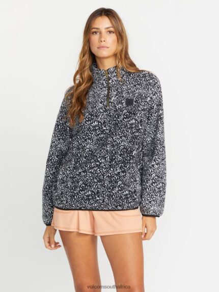 Z0ZR08833 Cloud Women Pheelin It Mock Neck Pullover Sweatshirt Volcom Clothing