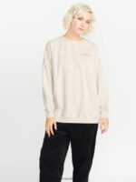 Z0ZR08838 Cloud Women Stone Magic Boyfriend Crew Sweatshirt Volcom Clothing - Image 4