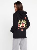 Z0ZR08846 Black Women Truly Deal Hoodie Volcom Clothing - Image 3