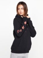 Z0ZR08846 Black Women Truly Deal Hoodie Volcom Clothing - Image 4
