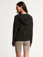 Z0ZR08849 Black Women Lived in Lounge Zip Jacket Volcom Clothing - Image 3