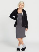 Z0ZR08849 Black Women Lived in Lounge Zip Jacket Volcom Clothing - Image 9