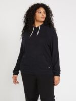 Z0ZR08850 Black Women Lived In Lounge Hoodie Plus Size Volcom Clothing - Image 2