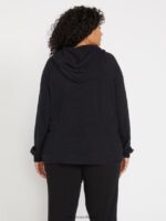 Z0ZR08850 Black Women Lived In Lounge Hoodie Plus Size Volcom Clothing - Image 4