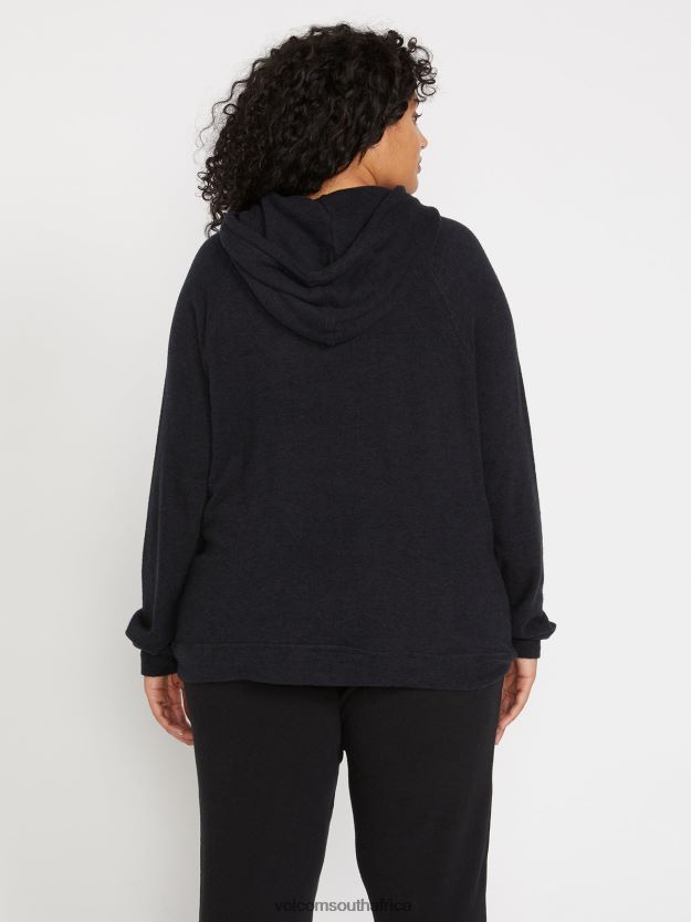 Z0ZR08850 Black Women Lived In Lounge Hoodie Plus Size Volcom Clothing - Image 4