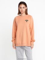 Z0ZR08852 Clay Women Stone Magic Boyfriend Crew Volcom Clothing - Image 2