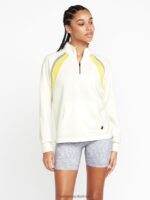 Z0ZR08853 Star White Women Stone Attack Mock Neck Pullover Sweatshirt Volcom Clothing - Image 3