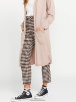 Z0ZR08858 Winter Orchid Women Lived in Lounge Midi Throw Cardi Sweater Volcom Clothing - Image 3