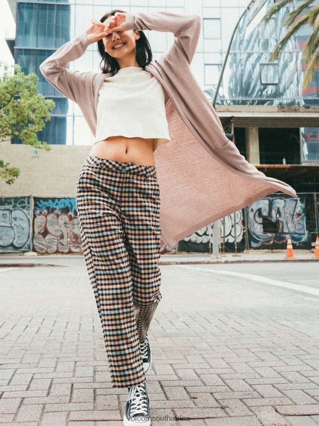 Z0ZR08858 Winter Orchid Women Lived in Lounge Midi Throw Cardi Sweater Volcom Clothing - Image 4