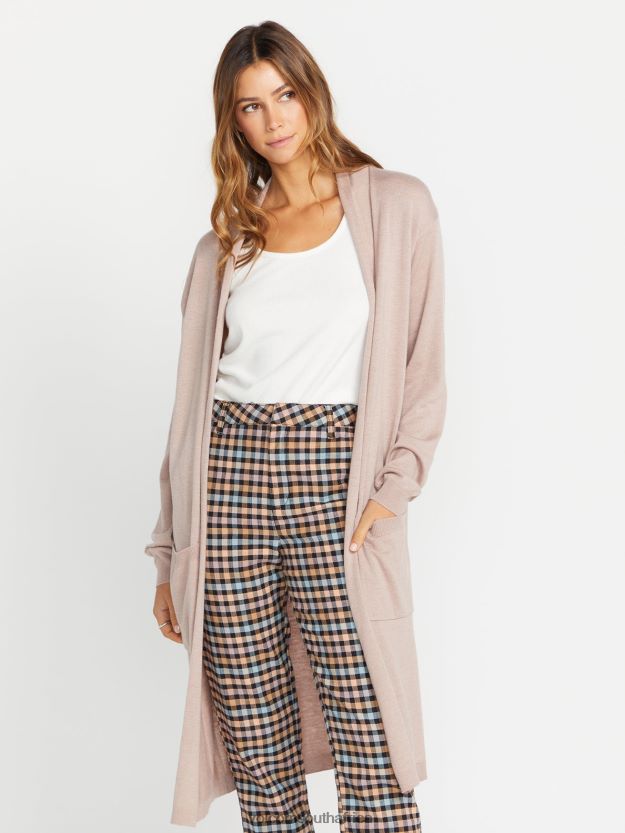 Z0ZR08858 Winter Orchid Women Lived in Lounge Midi Throw Cardi Sweater Volcom Clothing - Image 6
