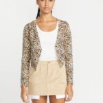 Z0ZR08859 Animal Print Women Meeyoww Sweater Volcom Clothing