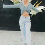 Z0ZR08860 Smokey Blue Women With A Twist Sweater Volcom Clothing