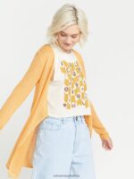 Z0ZR08863 Dust Gold Women Go Go Wrap Sweater Volcom Clothing - Image 10