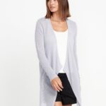 Z0ZR08864 Moonbeam Women Go Go Wrap Cardigan Volcom Clothing