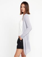 Z0ZR08864 Moonbeam Women Go Go Wrap Cardigan Volcom Clothing - Image 6