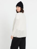 Z0ZR08867 Oatmeal Women Go Go Wrap Sweater Volcom Clothing - Image 2
