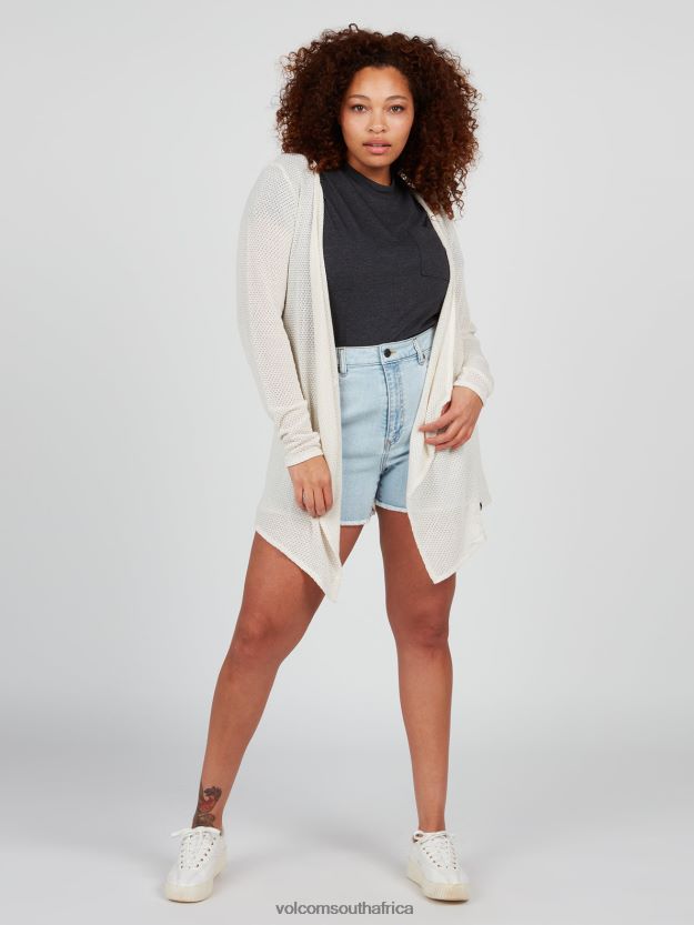 Z0ZR08868 Oatmeal Women Go Go Wrap Plus Size Cardigan Volcom Clothing - Image 5