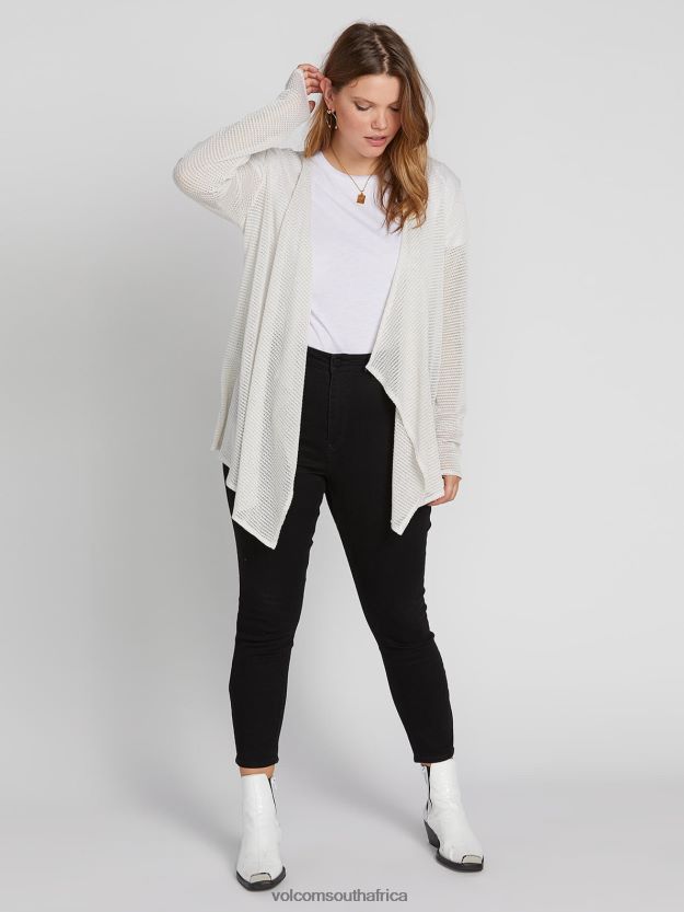 Z0ZR08868 Oatmeal Women Go Go Wrap Plus Size Cardigan Volcom Clothing - Image 10
