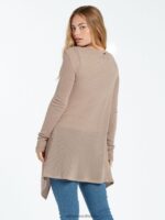 Z0ZR08869 Stone Women Go Go Wrap Cardigan Volcom Clothing - Image 3