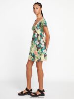 Z0ZR08870 Slate Grey Women Excapism Dress Volcom Clothing - Image 11