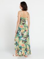 Z0ZR08871 Slate Grey Women Excapism Maxi Dress Volcom Clothing - Image 6