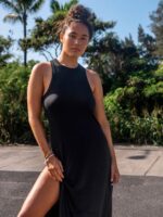 Z0ZR08873 Black Women Stonelight Dress Volcom Clothing - Image 3