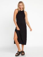 Z0ZR08873 Black Women Stonelight Dress Volcom Clothing - Image 5