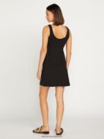 Z0ZR08876 Black Women Desert Bunnie Dress Volcom Clothing - Image 3