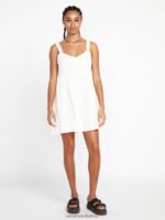 Z0ZR08877 Star White Women A Full Out Dress Volcom Clothing - Image 8