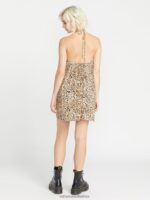 Z0ZR08883 Animal Print Women Meeyoww Halter Dress Volcom Clothing - Image 2