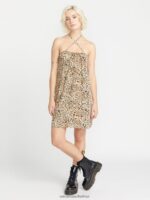 Z0ZR08883 Animal Print Women Meeyoww Halter Dress Volcom Clothing - Image 6