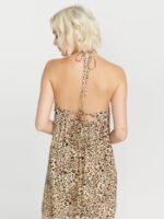 Z0ZR08883 Animal Print Women Meeyoww Halter Dress Volcom Clothing - Image 9