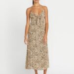Z0ZR08885 Animal Print Women Meeyoww Maxi Dress Volcom Clothing