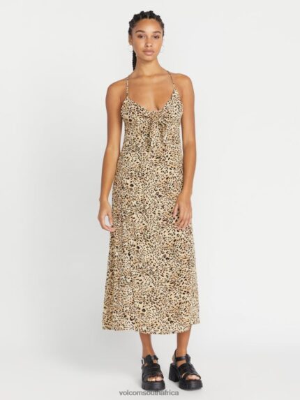 Z0ZR08885 Animal Print Women Meeyoww Maxi Dress Volcom Clothing