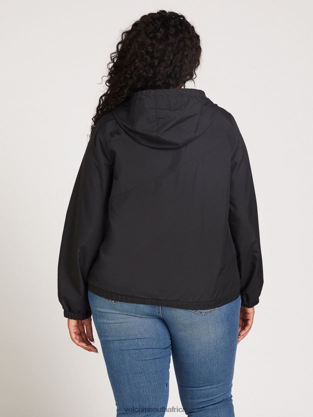 Z0ZR08893 Black Women Enemy Stone Windbreaker Plus Size Volcom Clothing - Image 17