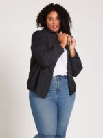 Z0ZR08893 Black Women Enemy Stone Windbreaker Plus Size Volcom Clothing - Image 20