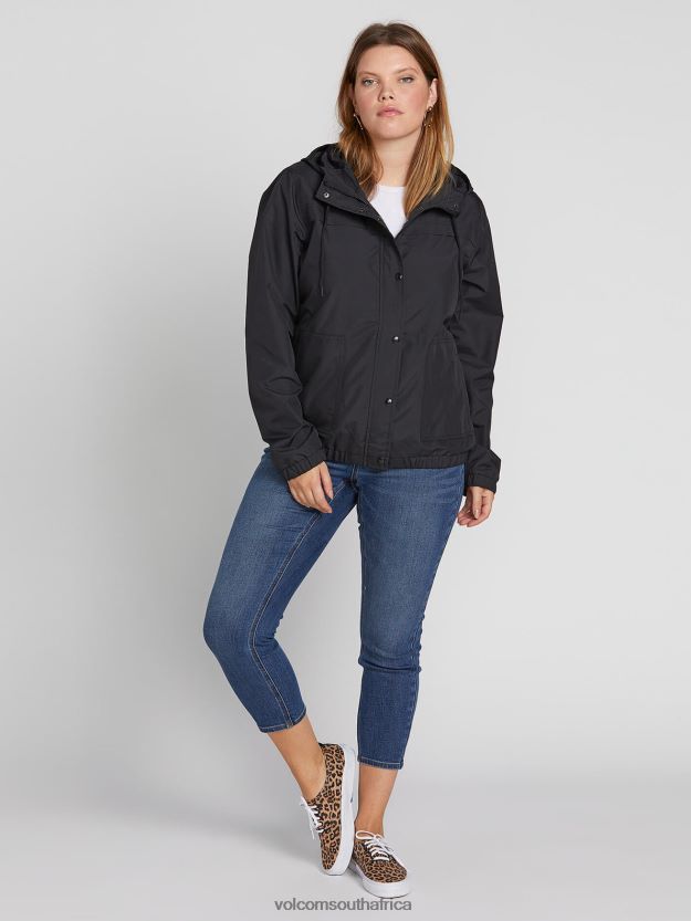 Z0ZR08893 Black Women Enemy Stone Windbreaker Plus Size Volcom Clothing - Image 23