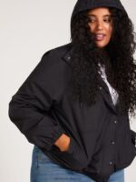 Z0ZR08893 Black Women Enemy Stone Windbreaker Plus Size Volcom Clothing - Image 4