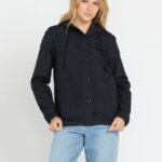 Z0ZR08894 Black Women Enemy Stone Jacket Volcom Clothing