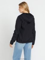 Z0ZR08894 Black Women Enemy Stone Jacket Volcom Clothing - Image 3