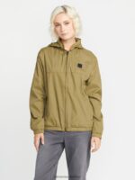 Z0ZR08897 Moss Women Earth Tripper Zip Jacket Volcom Clothing