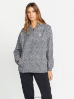 Z0ZR08898 Black White Women Earth Tripper Jacket Volcom Clothing - Image 7