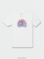 Z0ZR0889 White Men Huskerdont Short Sleeve Tee Volcom Clothing