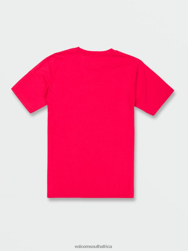 Z0ZR088 Ribbon Red Men Neweuro Short Sleeve Tee Volcom Clothing - Image 6